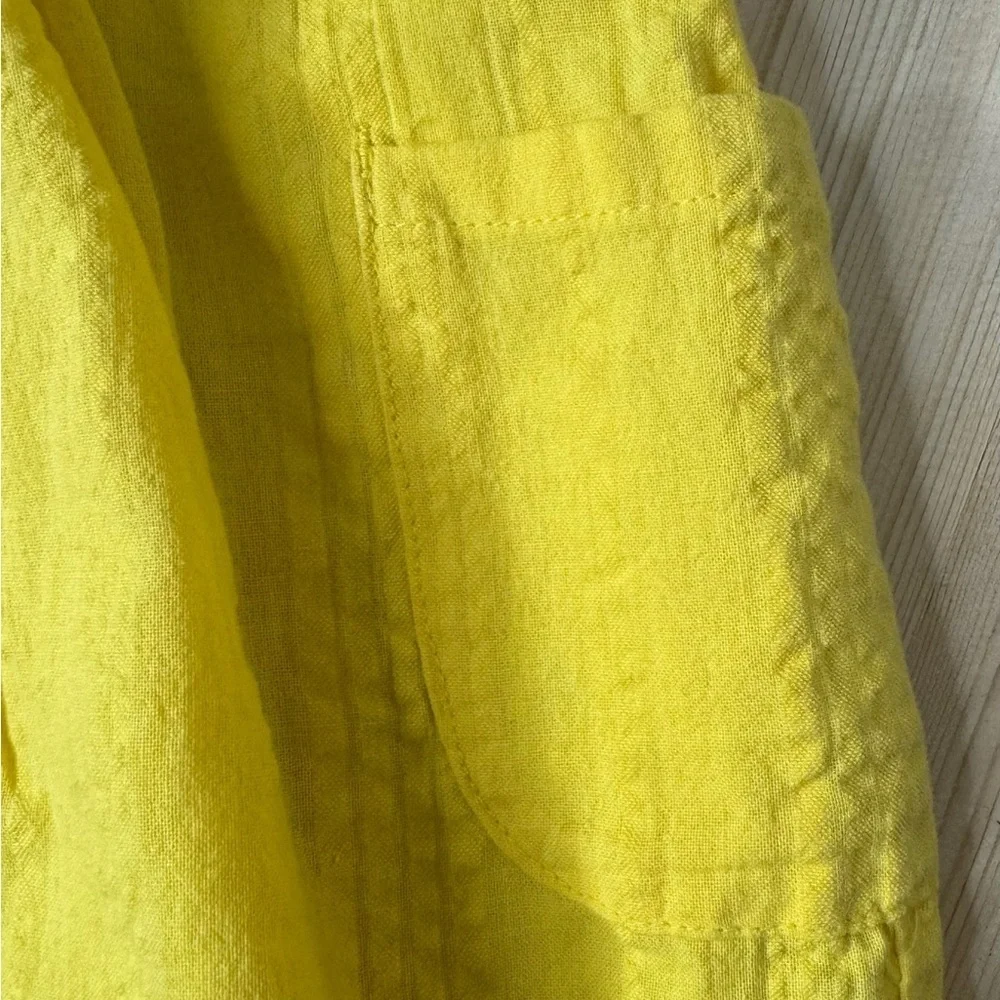OshKosh B’gosh Yellow Button Front Skirt 3T Girls Bright Summer Pocket Skirt